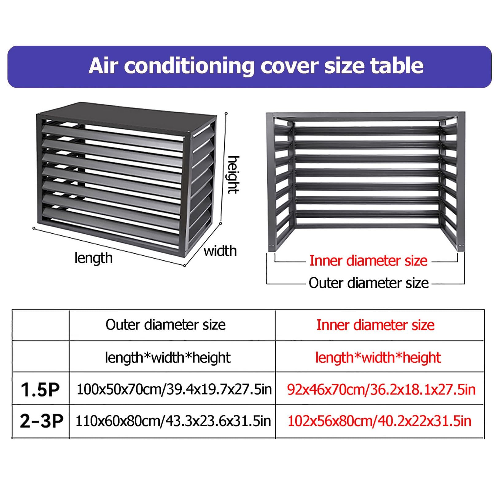 Air Conditioner Fence Screen, Aluminum Air Conditioner And Heat